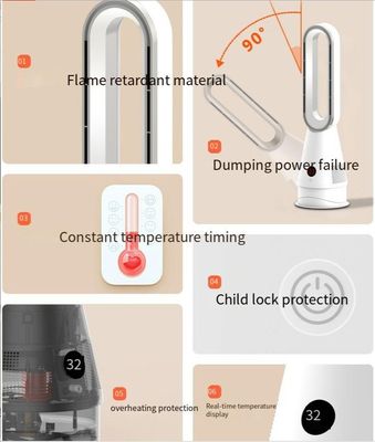 20 pollici ventilatore senza lame con purificatore d'aria e senza ventola ventola rotante quantità