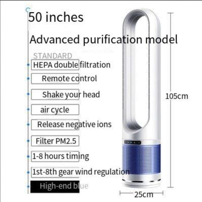 105 cm di altezza, ventilatore senza lame con filtro HEPA, purificatore d'aria