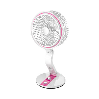 Tavolo ricaricabile rosso Spazio personale USB Mini Ventilatore portatile con luce a LED per l'ufficio domestico