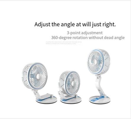 Tavolo ricaricabile rosso Spazio personale USB Mini Ventilatore portatile con luce a LED per l'ufficio domestico