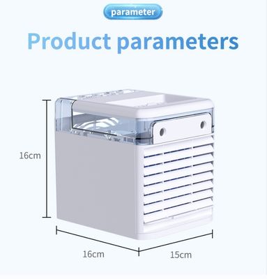 Desktop Mini Air Cooler 870g Materiale ABS doppio spray USB carica plug-in doppio scopo