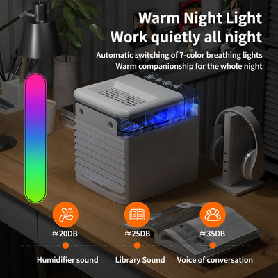Desktop Mini Air Cooler 870g Materiale ABS doppio spray USB carica plug-in doppio scopo