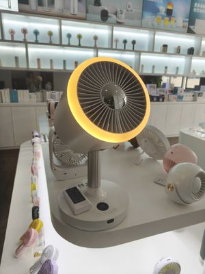 Ventilatore di raffreddamento dell'aria con luce ricaricabile e imballaggio a terra dimensione 345*235*247mm