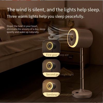 Ventilatore di raffreddamento dell'aria con luce ricaricabile e imballaggio a terra dimensione 345*235*247mm