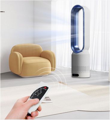 Ventilatore elettrico commerciale a torre con telecomando touch screen e design senza lama