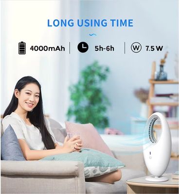 Inglese Lingua di funzionamento Mini USB carica Desktop Night Light Fan con batteria da 4000mAh