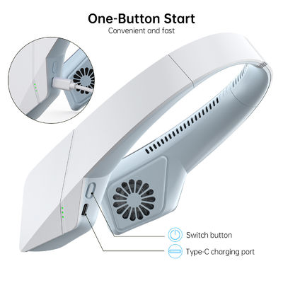 Ventilatore USB ricaricabile per il collo con 18650 batteria 1800mAh e design bladeless