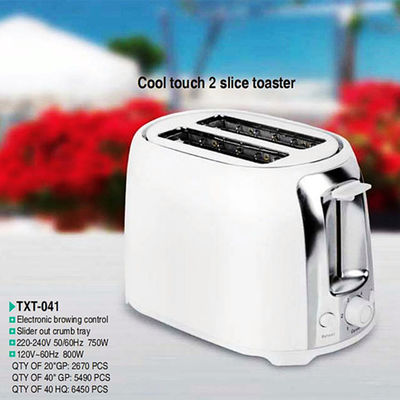 Tostatore in acciaio inossidabile da 750W con tocco freddo e controllo del timer meccanico
