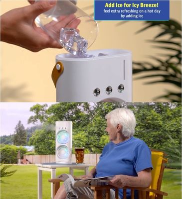 6 Vane rotativo USB linea di alimentazione ventilatore a doppio fine per ufficio a casa ricaricabile