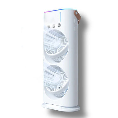 Cooler d'aria a doppio ventilatore bianco per uso domestico con funzione di controllo remoto e raffreddamento