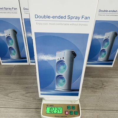 Ventilatore a spruzzo a doppia testa condizionatore d'aria frigorifero umidificante per il raffreddamento da scrivania
