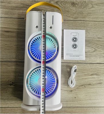 Ventilatore a spruzzo a doppia testa condizionatore d'aria frigorifero umidificante per il raffreddamento da scrivania