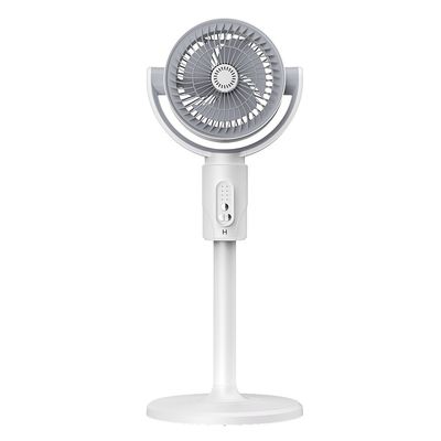 Altezza regolabile 4000mA Portatile USB Ricaricabile Ventilatore in piedi con Timing Led Lamp Light