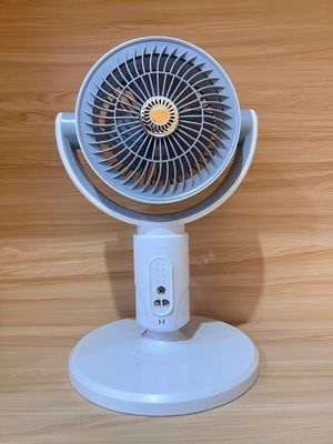 Altezza regolabile 4000mA Portatile USB Ricaricabile Ventilatore in piedi con Timing Led Lamp Light