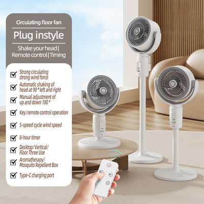 Installazione a pavimento 4000mA USB Ricaricabile Ventilatore a pavimento con altezza regolabile