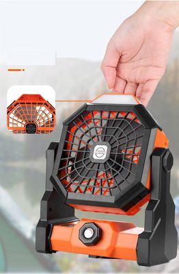 Ventilatore portatile esterno ricaricabile da 6 pollici con luce a LED e senza telecomando