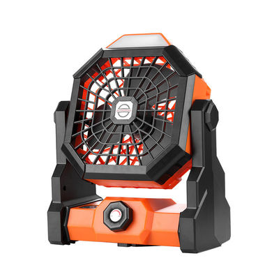 Ventilatore portatile da 6 pollici di vento ricaricabile per tende da campeggio con illuminazione e resistente