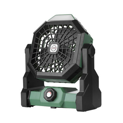 Ventilatore portatile da 6 pollici di vento ricaricabile per tende da campeggio con illuminazione e resistente