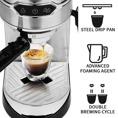Macchina per caffè espresso elettrica portatile in acciaio inossidabile per la casa e l'ufficio