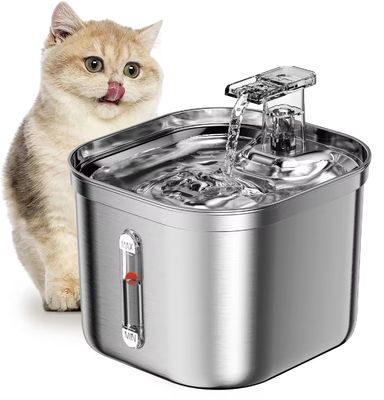Dispensatore automatico di acqua per animali da compagnia in acciaio inossidabile da 2,2 litri