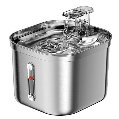 Dispensatore automatico di acqua per animali da compagnia in acciaio inossidabile da 2,2 litri