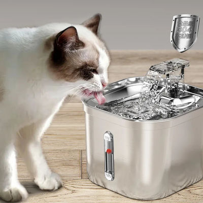 Dispensatore automatico di acqua per animali da compagnia in acciaio inossidabile da 2,2 litri