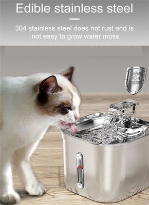 OEM 2.2l Acciaio inossidabile Cat Water Feeder Electric Smart Pet Water Dispenser Logo OEM