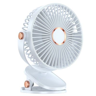 Ventilatori portatili USB ricaricabili da 6 pollici con luce notturna 720 Rotate Personal Clip Fan For Home Office