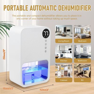 Deumidificatore visibile intelligente per l'asciugatura a prova di umidità e di camera da letto in spazi piccoli