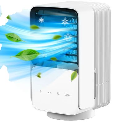 Ventilatore di raffreddamento ad acqua USB Piccolo raffreddatore d'aria da tavolo con 3 modalità di vento basso/medio/alto 14*14*26 cm