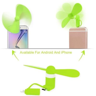 Logo stampato sullo schermo di seta 2 in 1 USB Mini Fan per iPhone e Android Tipo-C Solo 15g