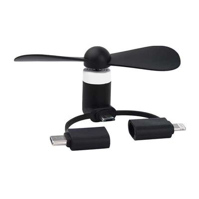 Logo personalizzato Telefono cellulare Portatile 3 in 1 USB Tipo C raffreddamento a digiuno Mini ventilatore per 15g