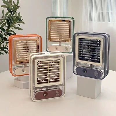 USB ricaricabile 420g Stand da tavolo da scrivania Climatizzatore ventilatore con luce LED