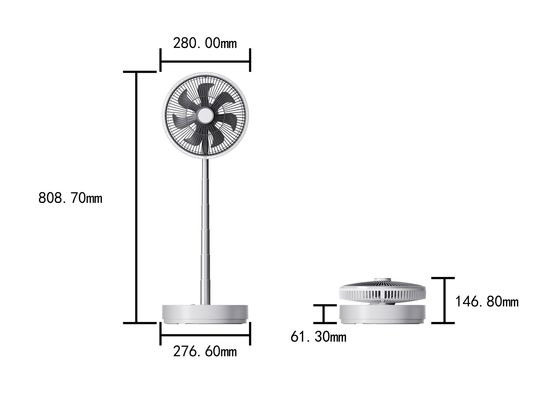 Ventilatore di raffreddamento dell'aria per installazione a pavimento con progettazione telescopica portatile e telecomando