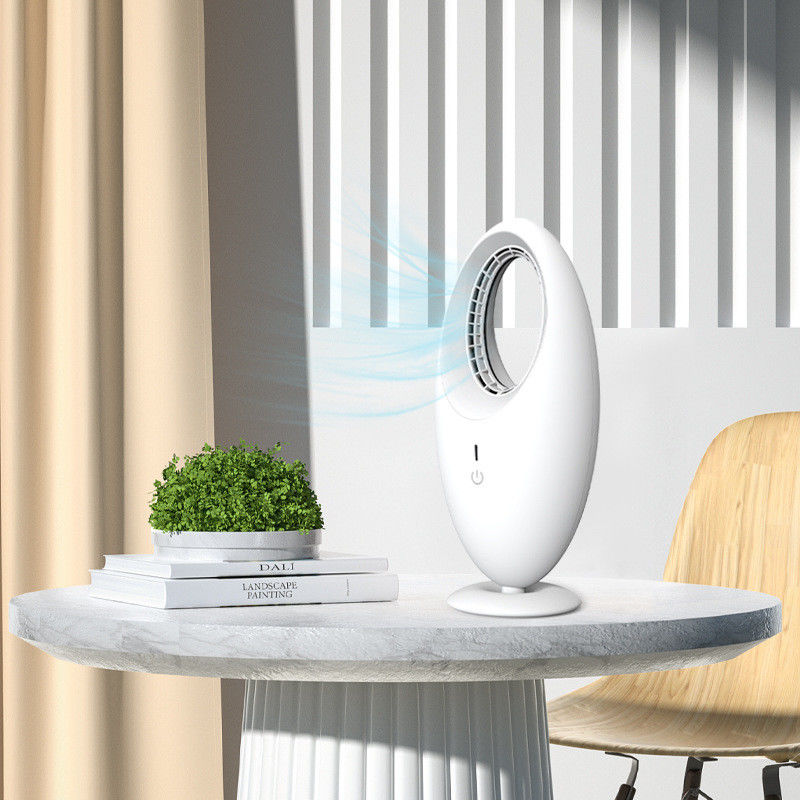 Ventilatore portatile elettrico di scrivania Mini USB ricaricabile Ventilatore da tavolo senza lame ABS PC Tower Ventilatore