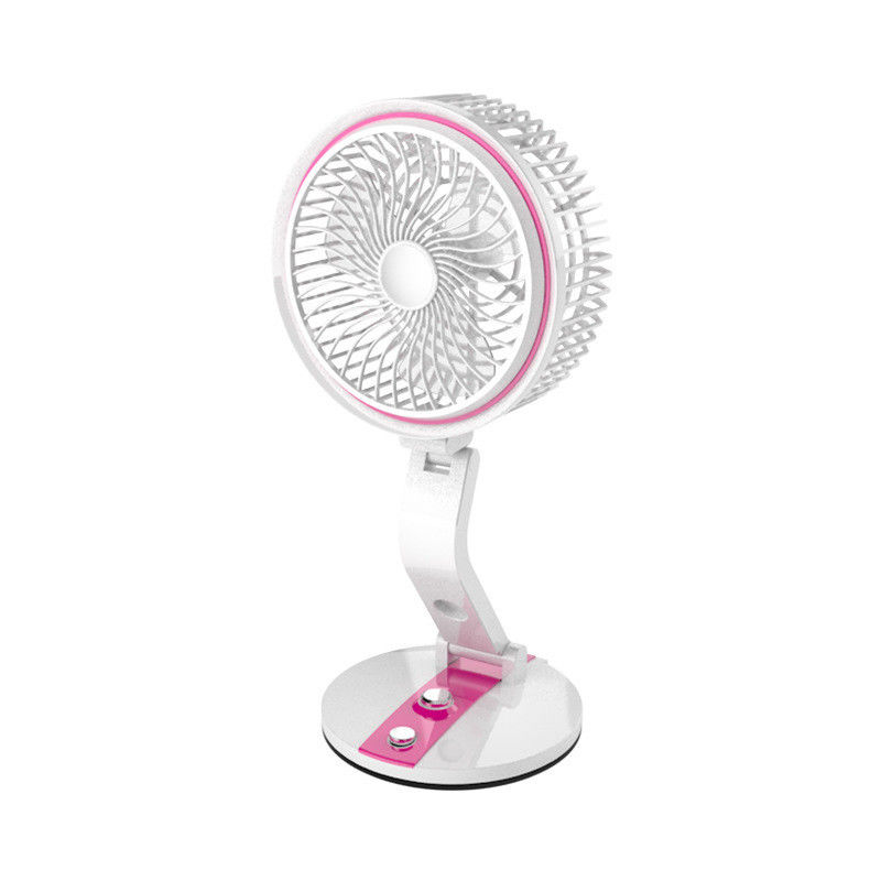 Tavolo ricaricabile rosso Spazio personale USB Mini Ventilatore portatile con luce a LED per l'ufficio domestico