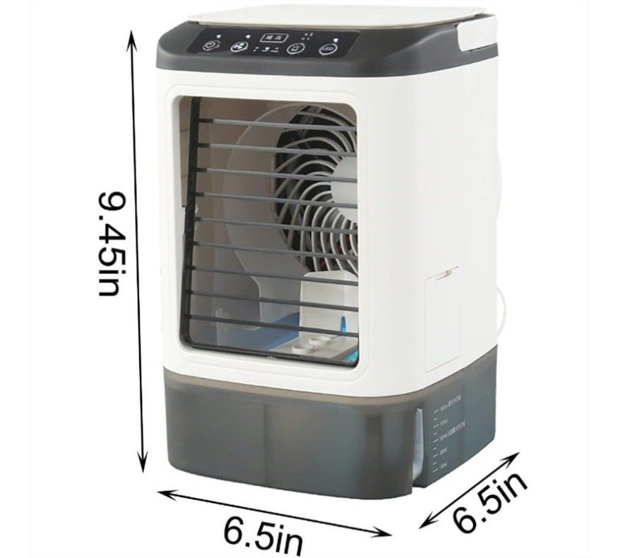 Mini condizionatore d'aria Ventilatore per uso domestico Ventilatore elettrico portatile USB 5V12W Peso netto 800g