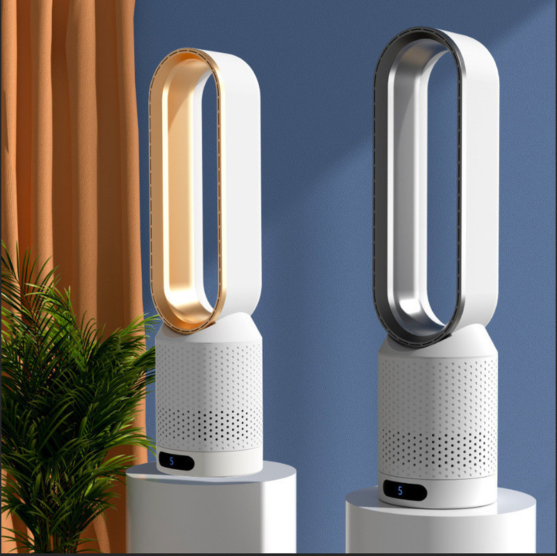 Ventilatore di raffreddamento ad aria bassa rumorosità Purificazione senza foglie 2 in 1 Ventilatore senza lame per uso commerciale