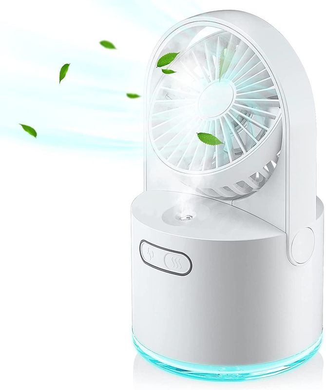 Ventilatore di nebbia da tavolo con mini ventilatore USB e spray di umidificazione domestica Tempo di ricarica 3,5 ore