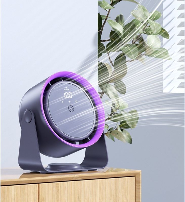 Soluzione di raffreddamento 2 in 1 Ventilatore elettrico da tavolo con controllo touch display e regolazione 5 velocità