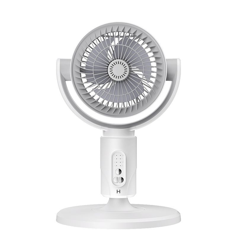 Altezza regolabile 4000mA Portatile USB Ricaricabile Ventilatore in piedi con Timing Led Lamp Light