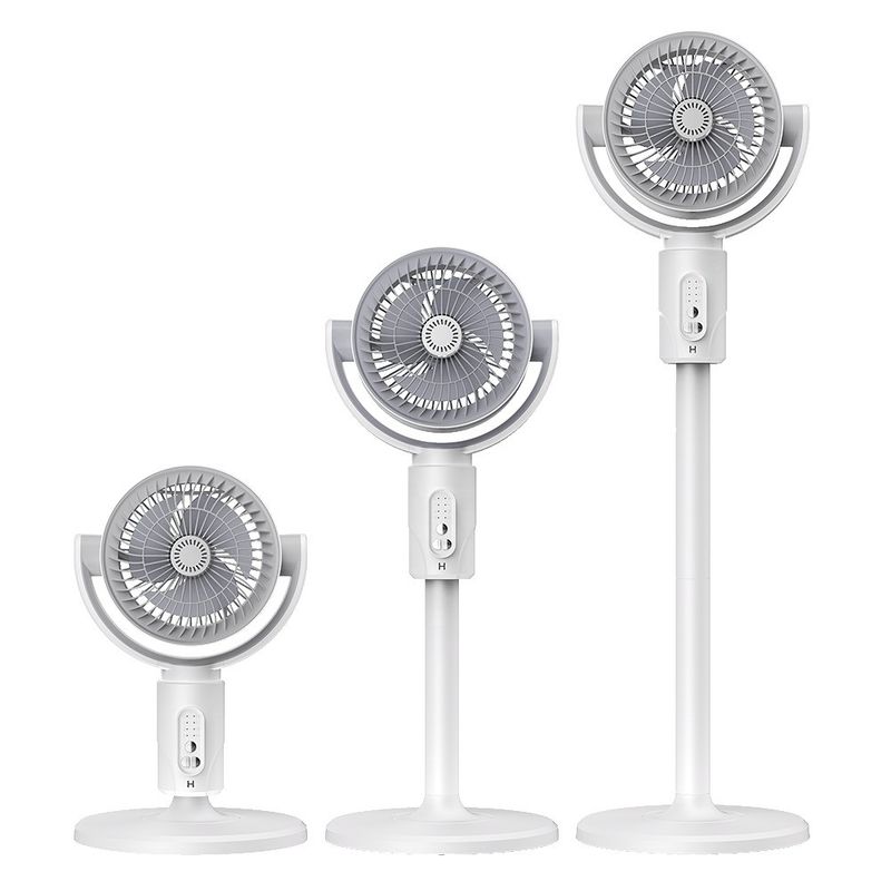 Installazione a pavimento 4000mA USB Ricaricabile Ventilatore a pavimento con altezza regolabile