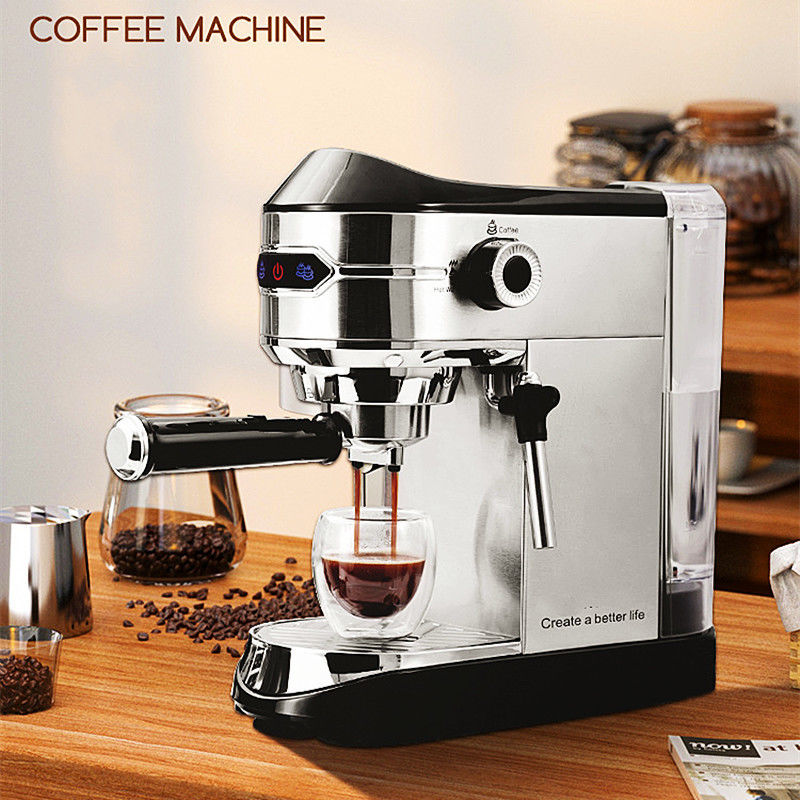 Macchina per caffè espresso elettrica portatile in acciaio inossidabile per la casa e l'ufficio