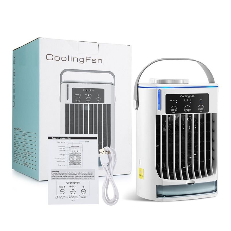 Mini condizionatore d'aria elettrico portabile ventilatore di raffreddamento per ufficio Tabella 2 Pc raffreddamento ad acqua