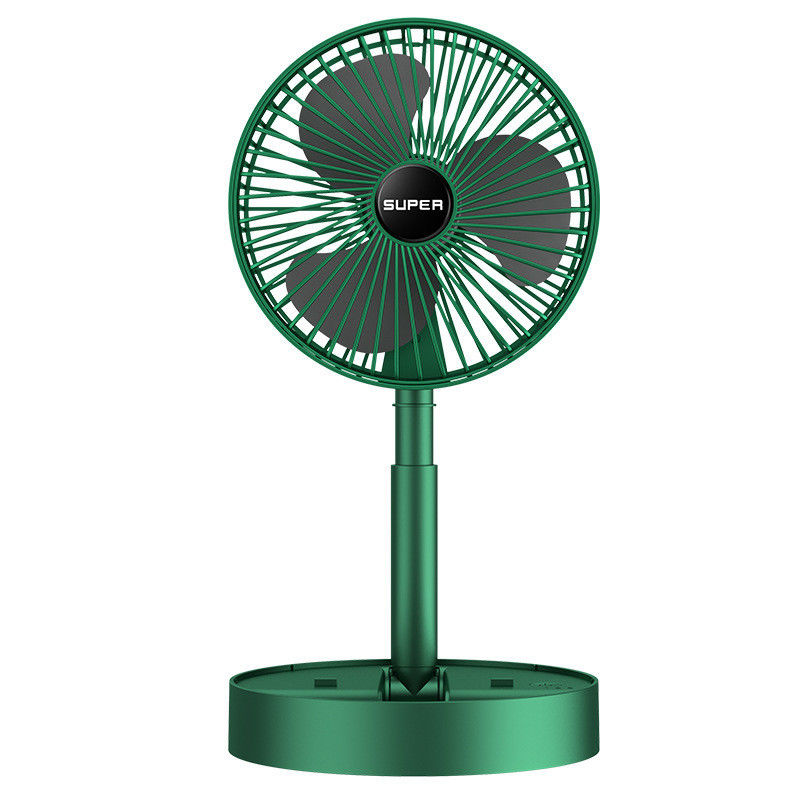 Ventilatore a batteria USB pieghevole per hotel 2000mah Ventilatore di raffreddamento dell'aria a batteria 3 velocità