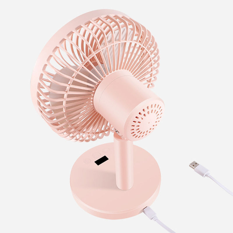 Ventilatore da tavolo in plastica stampato a schermo di seta per bagno e sistema di circolazione dell'aria USB